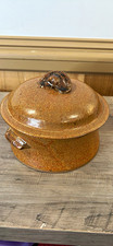 Vintage Studio Art Lidded Casserole Pot Artist Stamped 8” - Country Western picture