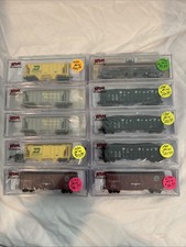 N-Scale Atlas Model Railroad Train 10 Pack Collection Box Cars New And Used picture