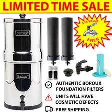 BLEMISHED Berkey Water Filter System w/ WQA Certified Boroux Black Filters picture