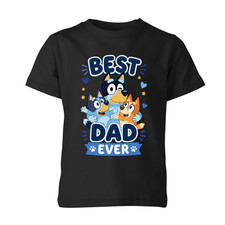 Best Dad Ever Blue Dog Family T-Shirt Father's Day Gift Dad Daddy Top Men Tee picture