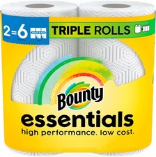 Bounty Essentials Select-A-Size Paper Towels, White, 2 Triple Rolls = 6 Regular picture