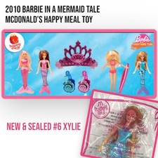 2010 Barbie Mermaid Tale XYLIE DOLL #6 McDonalds Toy NOS Stocking Stuffer picture