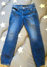 Lucky Brand Women's Blue Medium Wash Denim Ankle Jeans 5-Pocket Button Zip picture