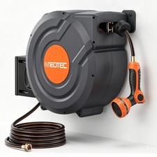 NEOTEC Retractable Garden Hose Reel Wall Mount 5/8 inch x 100 ft  Water Hose picture