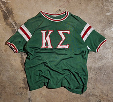VTG 60s Russell Southern Co. Kappa Sigma Rayon-Cotton Jersey Tee Men's S picture