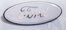 1PCc FORD WHITE & BLACK EMBLEM OVAL 9 INCH LOGO Grille & Tailgate Badge 2004-16 picture