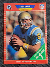 Pro Set 1989 Troy Aikman Rookie Dallas Cowboys NFL Football Card #490 picture