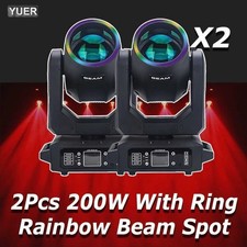 2PCS/lot 200W LED mobile headlight with ring beam+Spot+18 rotating picture