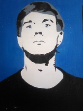 Andy Warhol Silkscreen Canvas Painting Signed Stamped Framed Pop Art picture