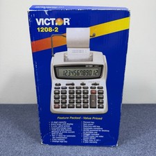Victor 1208-2  Multi Color Printing Calculator Black/Red Print New In Open Box picture
