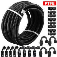 4AN 6AN 8AN 10AN E85 Nylon Braided PTFE Fuel Line 10FT-30FT w/ Fitting Hose Kit picture