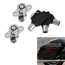 Hard Saddle Bag Saddlebag Lock Set Fit For Harley Touring Street Glide 93-13 12 picture