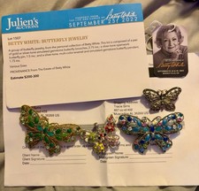 authentic betty white butterfly brooches picture