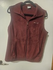 Women's Columbia Fleece Full Zip Gray Vest Size L picture
