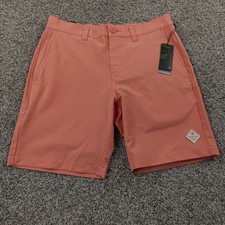 NEW Travis Mathew Shorts Mens 30 Orange Pink Chino Golf Performance Tech Stretch picture