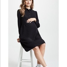 Hatch Maternity Women’s THE CLARA SHIRTDRESS Black Size 1 (S/4-6) NEW picture