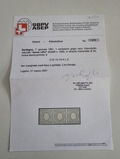 KINGDOM OF SARDINIA, NATURAL FRANCOLLO 1861 STRIP OF THREE CERTIFICATE picture