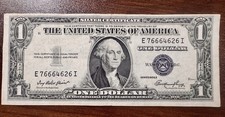 1935e $1 Silver Certificate Great Serial # (E76664626I) MINT/UNCIRCULATED *RARE* picture