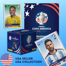 (1 of 2) Choose Lot Panini Conmebol Copa America 2024 White Parallel Stickers picture