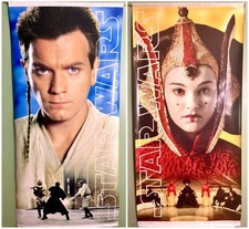 HUGE 5’ FT Star Wars EP1 2-Sided OBI WAN AMIDALA Vinyl Banner Store Display 1999 picture
