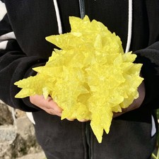 1.75LB Rare Natural yellow sulfur crystal quartz crystal mineral specimen- picture