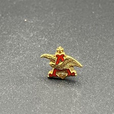 Anheuser Busch Beer Logo Eagle Tiny Lapel Hat Pin picture
