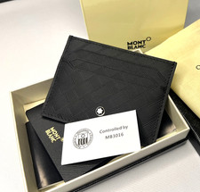 Montblanc Meisterstück 6CC Black Leather Card Holder Wallet New Box 2026 picture
