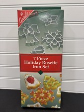 Ursula 7 Piece Rosette Iron Molds and Handles NEW picture