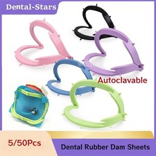 5/50Pcs Dental Rubber Dam Frame Sheets Bracket Foldable Holder Autoclavable 134℃ picture
