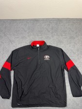Georgia Bulldogs Jacket Mens XL Black NCAA Football Nike Storm Fit Pullover picture