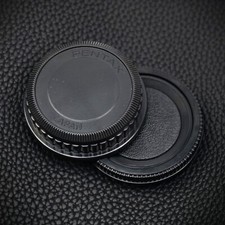 Pentax K PK Mount Body Cap + Rear Lens Cap Set for SMC DA FA DSLR SLR picture