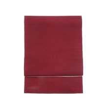 KOMEHYO Unused Red Silk Summer Nagoya Obi Belt 3.5m Vintage Kimono Accessory picture