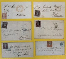 Spain, 1850-1870's, Lot of 17 Classic Covers, Used in Spain picture