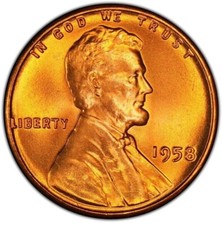✅ 1958 P Lincoln Wheat Cent Choice BU 1c BRILLIANT UNCIRCULATED RED From OBW picture