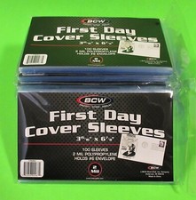 1000 FIRST DAY COVER SLEEVES, FOR #6 COVERS, BCW BRAND W/  picture