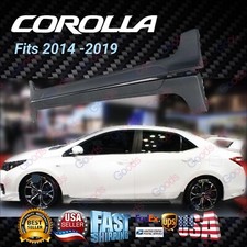 TRD PRO JDM Unpainted Black Side Skirts Body Kit For Toyota Corolla 2014-2019  picture