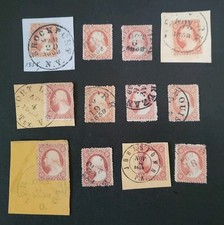 US Scott #26 Used CDS Year Dates  1858 1859 Pre-Civil War picture