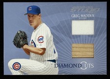 2005 Donruss Studio Greg Maddux Dual Bat & Jersey Relic Diamond Cuts #’rd /50 picture