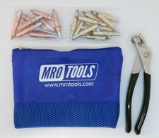 10 1/8 & 10 3/16 Cleco Fasteners + Cleco Pliers w/Mesh Carry Bag (K4S20-1) picture