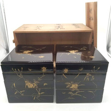 Vintage Japanese Jūbako Lacquerware – 10-Tier Stacking Boxes picture