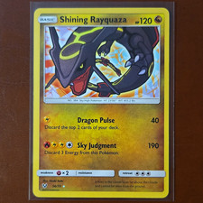 Pokémon TCG Rayquaza Holo Rare Card Shining Legends 56/73 Near Mint Condition picture