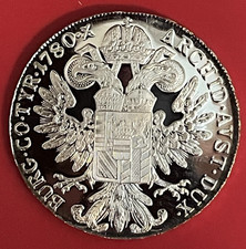 1780 SF AUSTRIA - THALER - MARIA THERESA RESTRIKE - 3/4 Oz PROOF SILVER CROWN picture