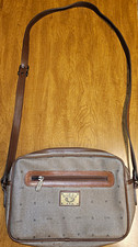  1980s GUESS  crossbody bag, monogram patterned canvas body. picture