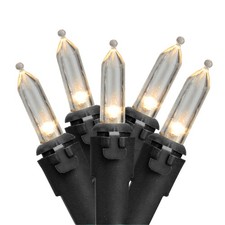 Northlight 100ct Warm White LED Mini Outdoor Christmas Lights - Black Wire picture