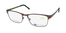 NEW TIFLEX 1705 EYEWEAR 54-17-140 TITANIUM MENS FULL-RIM 200 BROWLINE BROWN picture