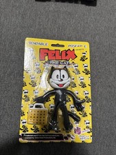 Vintage Felix the Cat Bendable Poseable Figure w/ Bag Sealed Package Collectible picture