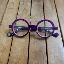 XIT V327 Round Full Rim Plastic Eyeglasses Frames Purple/Pink 45-24 145 picture