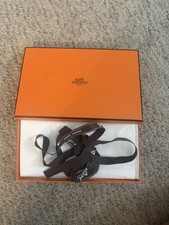 Authentic Hermès Paris Orange Gift Box w/ Ribbon & Tissue Empty 8x5.5x1 picture