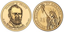 2011 P&D Ulysses Grant Presidential $1 Golden Dollar Coin – Circulated/Shiny picture