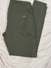 Ridgecut Toughwear Women’s Work Leggings Pants Olive Green Pockets Size M picture